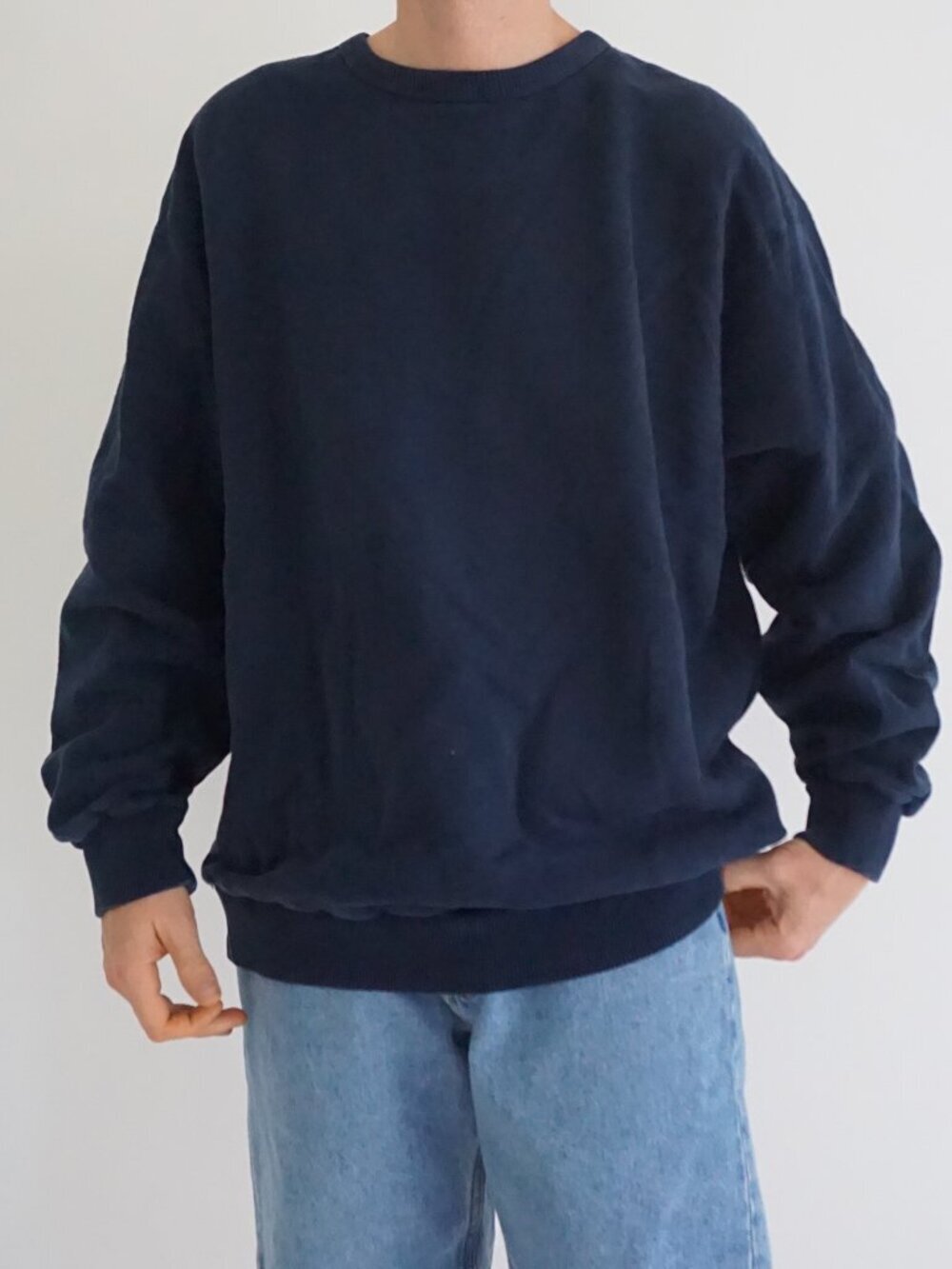 Vintage WindRiver Navy Cotton Classic Sweatshirt Casual Pullover Crewneck XL